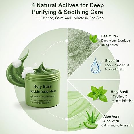 Holy Basil Bubble Deep Mask