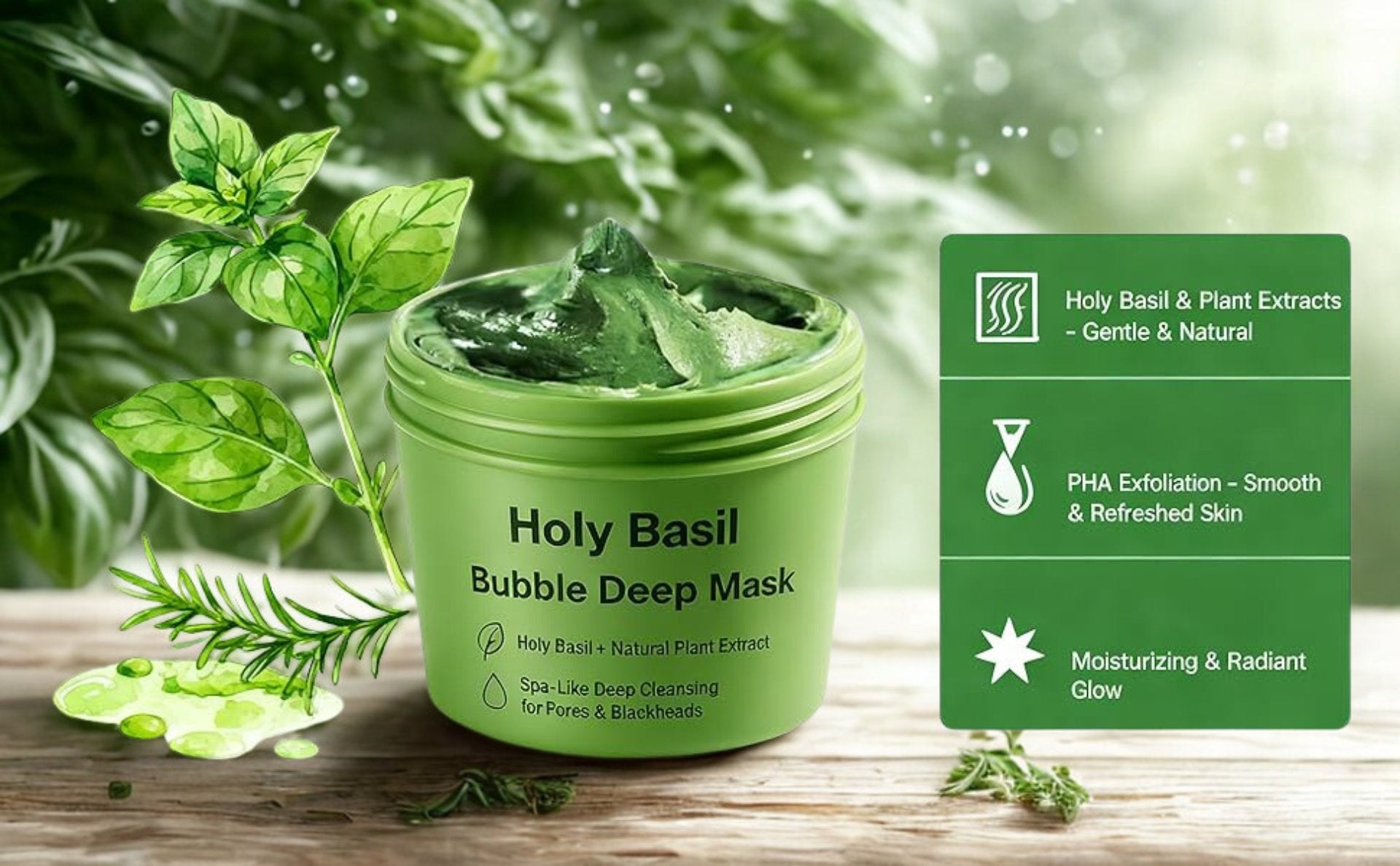 Holy Basil Bubble Deep Mask